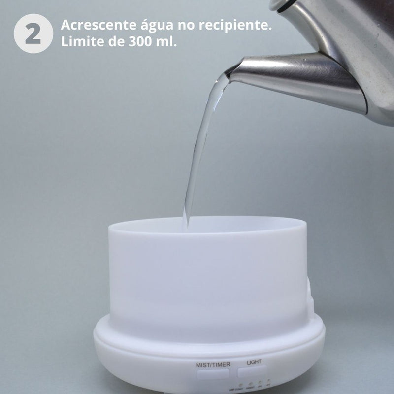 Umidificador Difusor de Aromas Branco